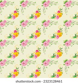 Ditsy liberty style seamless patterns. Set of summer daisy flowers in white and blue. Simple flat modern drawing. Floral texture collection for textile and fashion design. Spring botanical print.
