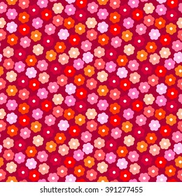 Ditsy little flowers seamless pattern.  Cherry blossom spring pattern. Small daisies background print 