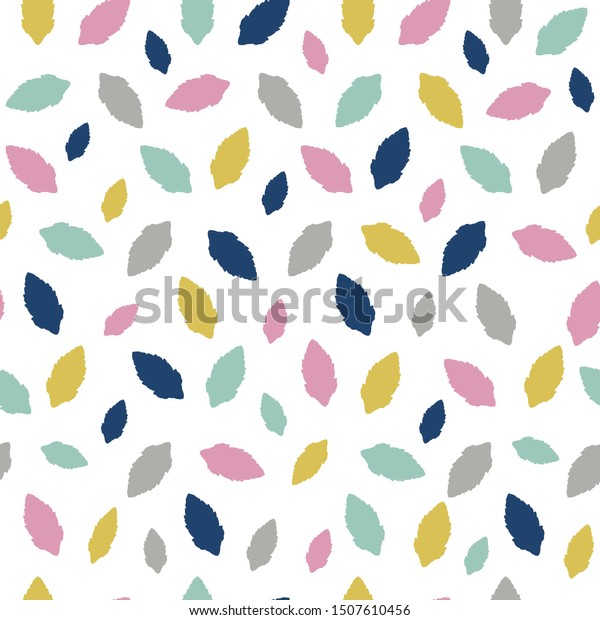 Ditsy Modern Leaf Pattern Background Abstract Stock Vector Royalty Free