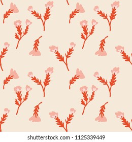 Ditsy Painterly Floral Seamless Pattern