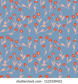 Ditsy Painterly Floral Seamless Pattern