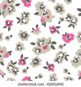 ditsy pastels seamless floral print 