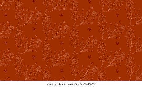 Ditsy pattern  floral seamless texture. Abstract background with simple small blue flowers, leaves. Liberty style wallpapers. Subtle ornament. Elegant repeat design for decor, fabric, print