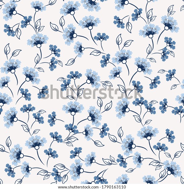 Ditsy Pattern Vector Floral Seamless Texture Stock Vector (Royalty Free ...