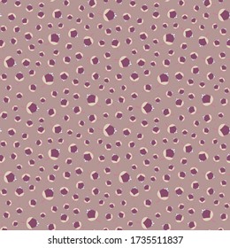 Ditsy seamless pattern floral medieval ornaments whimsy flowers leaves pods burgundy beige sand white color on brown background  cartoon style, handrawn ,kids textile wrapping paper