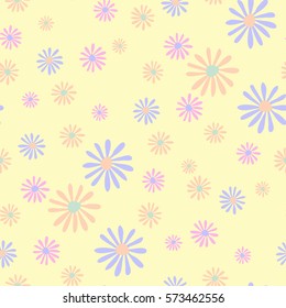 Ditsy Seamless Pattern in Liberty Style. Bright Floral Ornament with Small Flowers for Textile, Fabric, Wallpaper, Wrapping