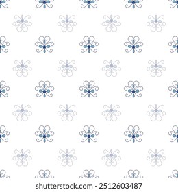 Ditsy Snowflake Blue,Blue monochrome, whites, Beige colours ,seamless pattern ,prints background