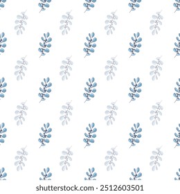 Ditsy Snowflake Blue,Blue monochrome, whites, Beige colours ,seamless pattern ,prints background