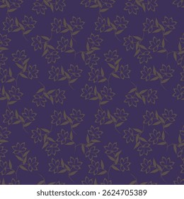 Ditsy style background of small flowers.Stock vector for printing on surfaces and web design.