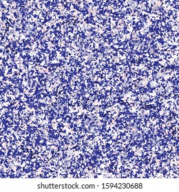 Ditsy Tiny Confetti Sprinkles Seamless Vector Pattern. Random Tiny Party flecks All Over Prin. For New Year Celebration, Birthday Decor, Scrapbook Paper. Flecked Classic Blue Spotted Background. EPS10