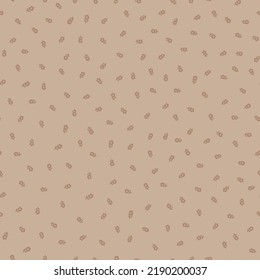 Ditzy buttercup vector seamless pattern background. Hand-drawn tiny floral repeat neutral ecru beige backdrop. Perennial herbaceous garden flower scattered design.Cute all over print gender neutral