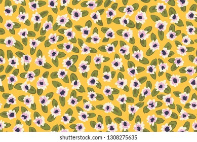 Ditzy Floral on Yellow