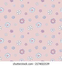 Ditzy flowers seamless repeat pattern print