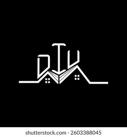 DIU Real State logo design, DIU simple and modern logo. DIU luxurious alphabet design  