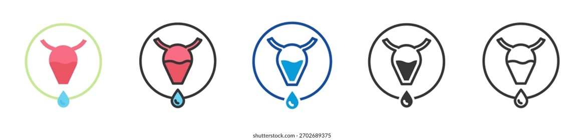 diuretics icon set multi style various collection