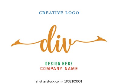 DIV lettering logo is simple, easy to understand and authoritative
