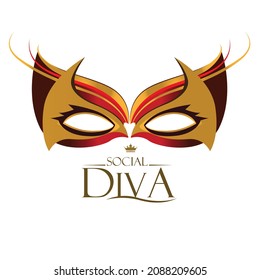 The Diva Theme With Masquerade Glasses Design Concept