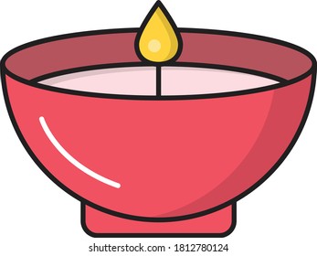 diva vector flat color icon 