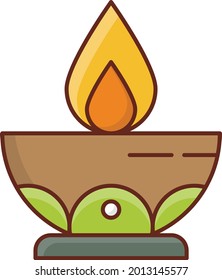 diva vector flat color icon 