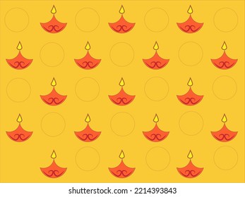 divali candle vector pattern background