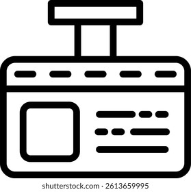 Dive Certification Card Line Vector Icon Design