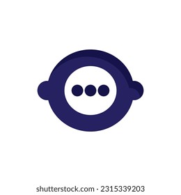 dive chat or dive message logo design illustration.