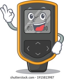 Tauchen Sie Computer Cartoon Maskottdesign mit OK Finger Posen