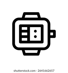Dive computer. Editable stroke vector icon.