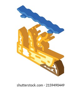 dive course for sunken objects isometric icon vector. dive course for sunken objects sign. isolated symbol illustration