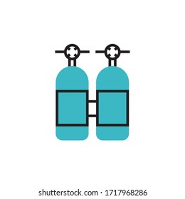 dive cylinder icon modern vector illustration. isolated on white background