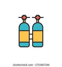 dive cylinder icon vector illustration. isolated on white background