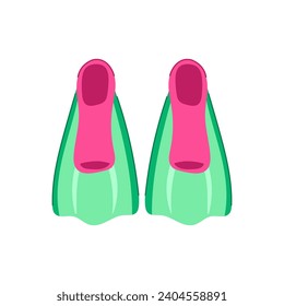 dive flippers cartoon. diver beach, fins isometric, scuba aquatics dive flippers sign. isolated symbol vector illustration