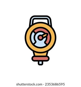 Dive Gauge Icon Vector Illustration