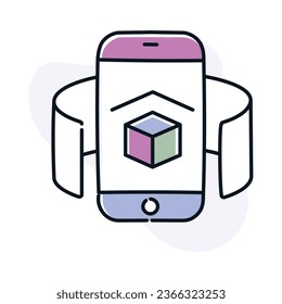 Tauchen Sie mit diesem symbolträchtigen Symbol in die erweiterte Realität ein. Diese Ikone, die echte Overlays und interaktive Erlebnisse repräsentiert, verkörpert die Zusammenführung digitaler und physischer Realitäten.