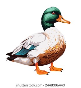 Dive into the beauty of nature with our lifelike editable vector art featuring a charming duckling, the epitome of waterfowl grace. Enhance your designs effortlessly today