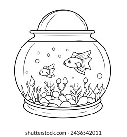 Dive into creativity with an intricately designed aquarium icon in vector format, perfect for diverse applications.