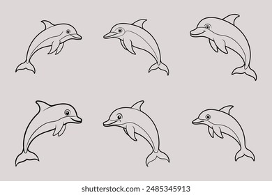 Dive into creativity with our "Dolphin" graphics design file. This digital product features a beautifully detailed illustration of a dolphin, capturing the grace and intelligence of these magnificent 