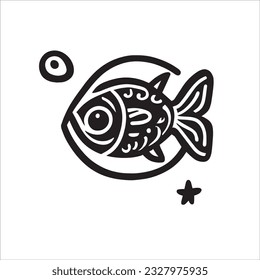 Dive into the depths of imagination with this vector doodle of a fish, representing the intuitive and dreamy nature of Pisces. Embrace your inner creativity and go with the flow.