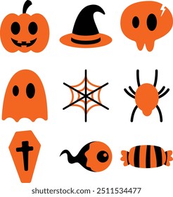 Dive into the eerie atmosphere of Halloween with this professionally designed vector illustration set. Perfect for all your seasonal projects, this collection includes a variety of spooky elements