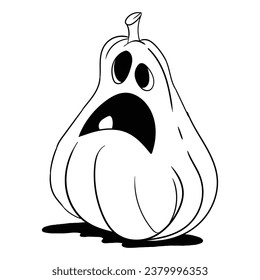 Dive into the enchanting world of Halloween with this fantasy pumpkin illustration, perfect for coloring books. Unleash your creativity and bring the magic to life.