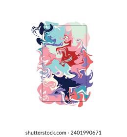 Dive into the energetic world of abstract art with a vibrant blend of retro colors. This dynamic piece exudes a classic charm with a modern twist, creating a lively and captivating visual experience.