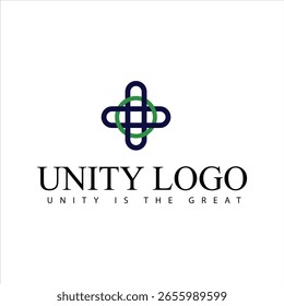 Mergulhe na essência da união com o nosso logotipo Unity - uma elegante cruz entrelaçada envolta num círculo verde vibrante, renderizada em marinha profunda para essa borda intemporal. Perfeito para marcas, comunidade em