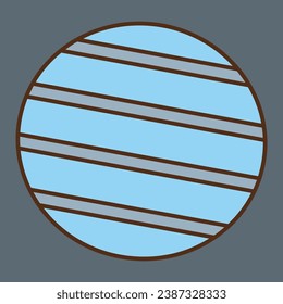 Dive into the ethereal beauty of our vector depiction of Uranus. This artwork showcases the unique azure hues and atmospheric charm of the seventh planet from the sun.