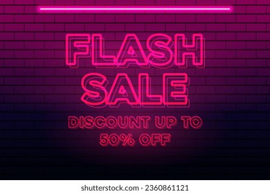Dive into the excitement with our vibrant Flash Sale Neon Style Banner. Unmissable deals and limited-time offers await!