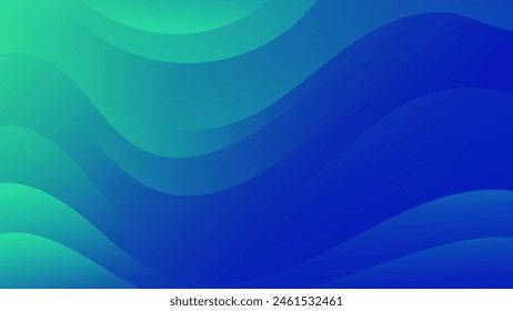 Dive into the mesmerizing abstract gradient wave background with its stunning green to blue color transition. Ideal for websites, social media, advertising, and presentations