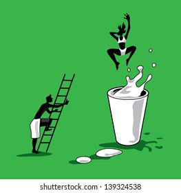 dive into milk