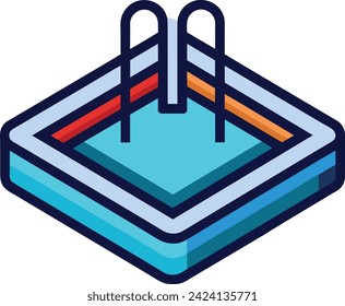 Tauchen Sie ein in Entspannung Der Pool Symbol-Vektorgrafik