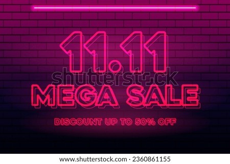 Dive into the savings with our 11.11 Neon Mega Sale Banner. Unbelievable discounts await. Don't miss out, shop now!