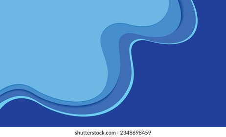 Dive into a Sea of Creativity: Captivating Abstract Blue Waves, Perfect as Presentation Backdrops or Poster Templates.