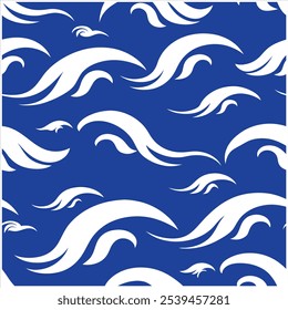 Mergulhe em estilo com este padrão de ondas oceânicas sem costura desenhadas à mão, perfeito para designs de praia, tecido, papel de parede e arte digital, trazendo a tranquilidade do mar para qualquer projeto.